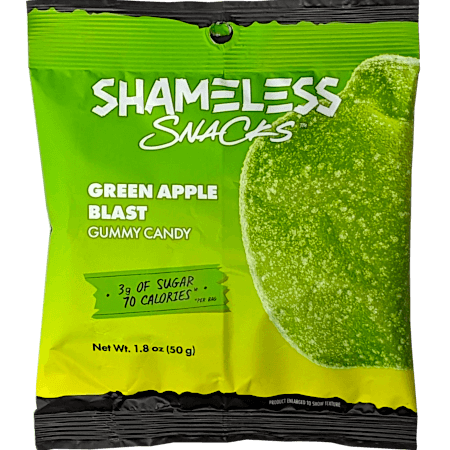 Keto-friendly, Low Calorie Vegan Gummies - Green Apple Blast